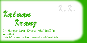 kalman kranz business card